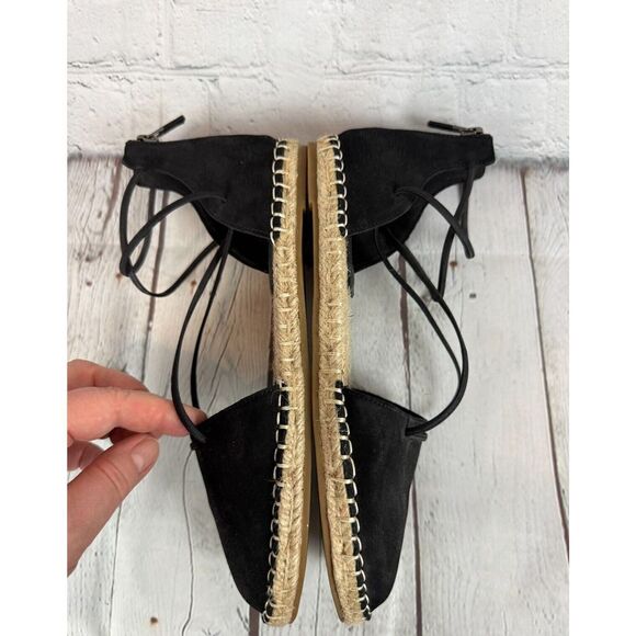 EILEEN FISHER Lala espadrille flat black sandals size 7.5 NWOB - Picture 7 of 10